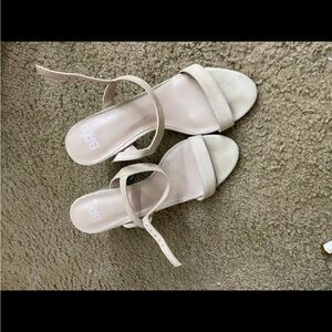 BP Women's Beige Heeled Sandals